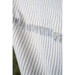  Ib Laursen Hammam hndklde Asger natur med smalle stvbl striber 100x150cm.