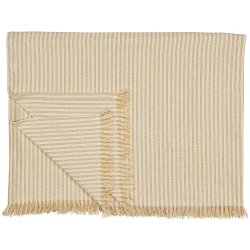  Ib Laursen Hammam hndklde Augusta natur med smalle mustard striber 100x150cm.