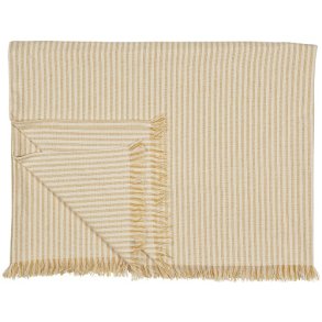  Ib Laursen Hammam hndklde Augusta natur med smalle mustard striber 100x150cm.