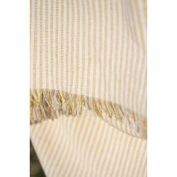  Ib Laursen Hammam hndklde Augusta natur med smalle mustard striber 100x150cm.