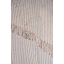 Ib Laursen Hammam hndklde Sofia natur med smalle malva striber 100x150cm.