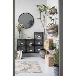 Ib Laursen Hammam hndklde med frynser lysebl striber 50x100cm.