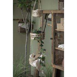 Ib Laursen Hammam hndklde med frynser lyserde striber 50x100cm.