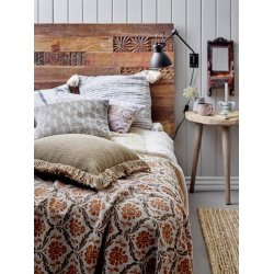 Bloomingville Hanny Plaid- tppe, Gul, Genanvendt Bomuld 160 x 130 cm