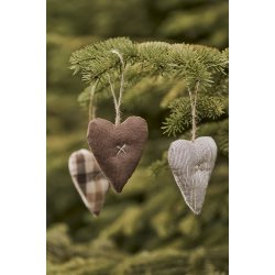 Ib Laursen Hjerte brune My Nostalgic Christmas 5 varianter, 1 stk.
