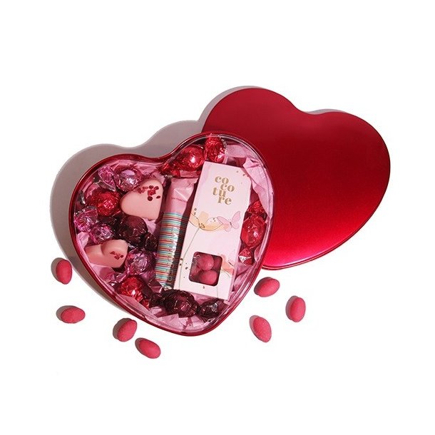 Cocoture - Hjerte metal�ske med l�kkerier ca 270g