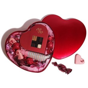 Cocoture - Hjerte metal�ske med l�kkerier ca 257g