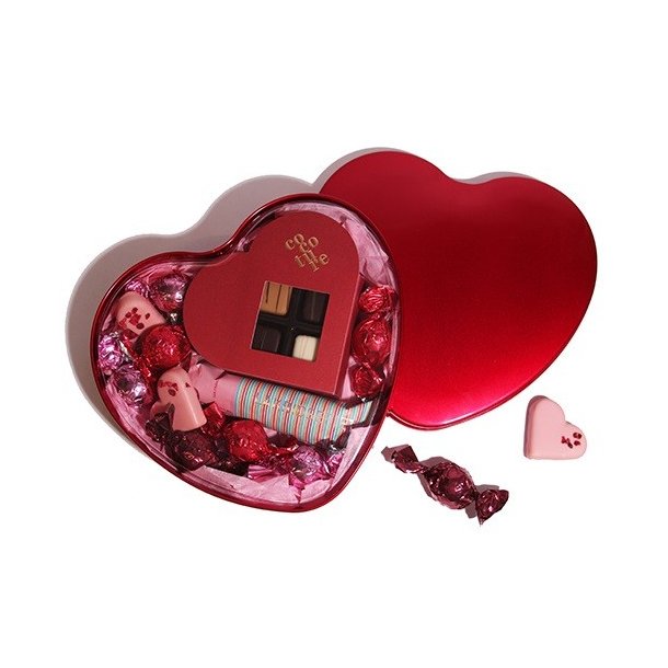 Cocoture - Hjerte metal�ske med l�kkerier ca 257g