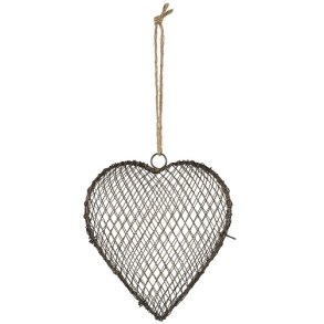Ib Laursen Hjerte i trd til ophng kan bnes, 18 cm.