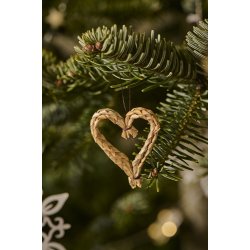 Ib Laursen Hjerte til ophng My Nostalgic Christmas (brun snor)