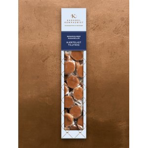 Karamel Kompagniet -  Bl�d fl�de karamel - Hjertelig TILLYKKE - 216g 