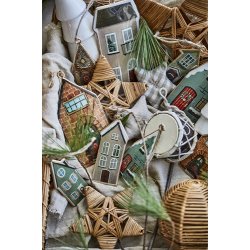 Ib Laursen Hus til ophng med jutesnor 3 varianter - 1 stk