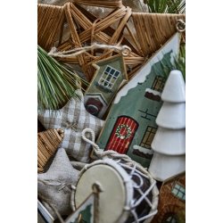 Ib Laursen Hus til ophng med jutesnor 3 varianter - 1 stk