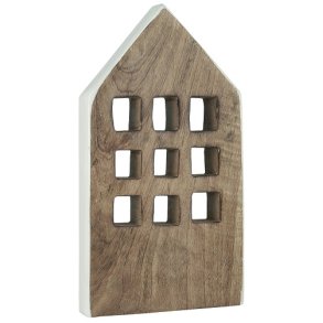 Ib Laursen Hus stende med 9 vinduer hvid side (Hjde 28 cm)