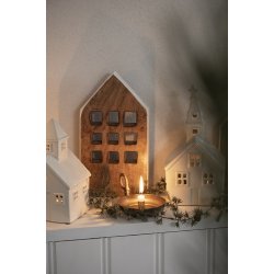 Ib Laursen Hus stende med 9 vinduer hvid side (Hjde 28 cm)