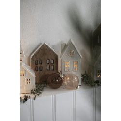 Ib Laursen Hus stende med 9 vinduer hvid side (Hjde 28 cm)