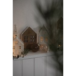 Ib Laursen Hus stende med 9 vinduer hvid side (Hjde 28 cm)