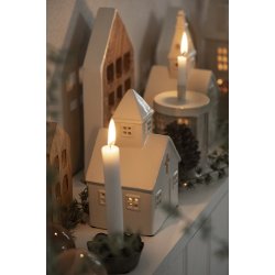 Ib Laursen Hus stende med 9 vinduer hvid side (Hjde 28 cm)