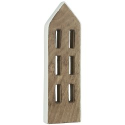 Ib Laursen Hus stende med 6 vinduer hvid side (Hjde: 29 cm )