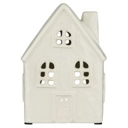 Ib Laursen Hus til fyrfadslys Stillenat buet vinduer creme