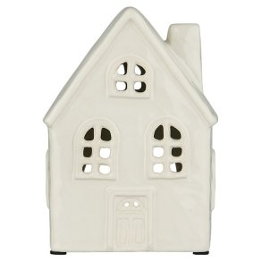 Ib Laursen Hus til fyrfadslys Stillenat buet vinduer creme