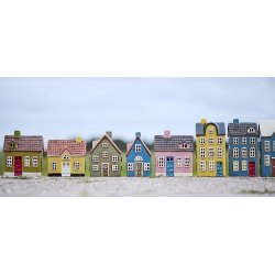 Ib Laursen Hus til fyrfadslys My Home Town hvid dr