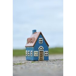 Ib Laursen Hus til fyrfadslys Nyhavn, blt med brun dr