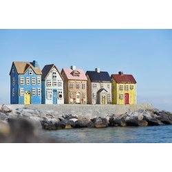 Ib Laursen - Hus til fyrfadslys Nyhavn blomster og lyserdt tag