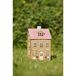 Ib Laursen - Hus til fyrfadslys Nyhavn blomster og lyserdt tag