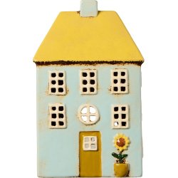 Ib Laursen - Hus til fyrfadslys Nyhavn gult tag solsikke foran