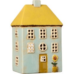 Ib Laursen - Hus til fyrfadslys Nyhavn gult tag solsikke foran