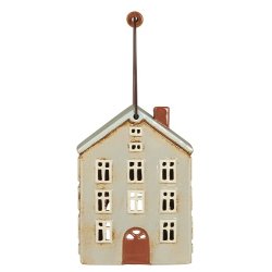 Ib Laursen Hus til fyrfadslys Nyhavn med trhank, brun dr