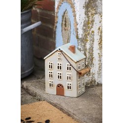 Ib Laursen Hus til fyrfadslys Nyhavn med trhank, brun dr