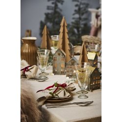 Ib Laursen Hus til fyrfadslys Stillenat 3 ass, metal/messing 1 stk.