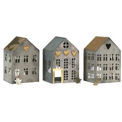 Ib Laursen Hus til fyrfadslys Stillenat 3 ass, 1 stk.