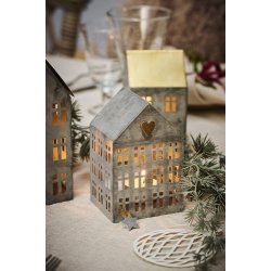 Ib Laursen Hus til fyrfadslys Stillenat 3 ass, 1 stk.