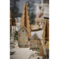 Ib Laursen Hus til fyrfadslys Stillenat 3 ass, 1 stk.