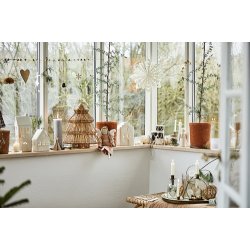  Ib Laursen Hus til fyrfadslys Stillenat 4 vinduer front creme