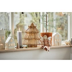  Ib Laursen Hus til fyrfadslys Stillenat 4 vinduer front creme