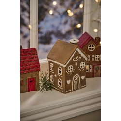 Ib Laursen Hus til fyrfadslys Stillenat Gingerbread buet dr