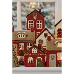 Ib Laursen Hus til fyrfadslys Stillenat rd sljfe p dren