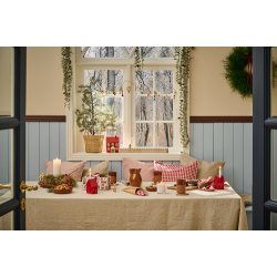 Ib Laursen Hus til fyrfadslys Stillenat rdt tag og brun dr