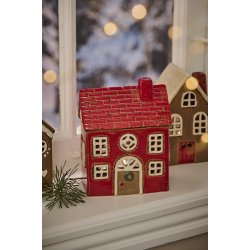 Ib Laursen Hus til fyrfadslys Stillenat rdt tag og brun dr