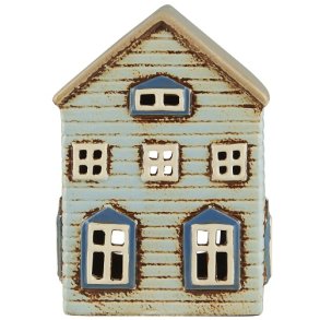 Ib Laursen Hus til fyrfadslys Thorshavn brun dr p siden