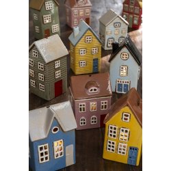 Ib Laursen Hus til fyrfadslys Thorshavn brun dr p siden