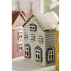 Ib Laursen Hus til fyrfadslys Thorshavn brun dr p siden