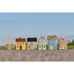 Ib Laursen Hus til fyrfadslys Visby bl dr brunt tag