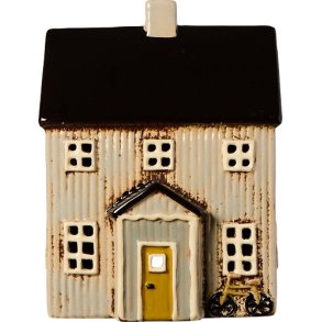  Ib Laursen Hus til fyrfadslys Visby cykel foran sort tag