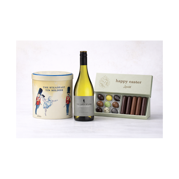 P�skegave med hvidvin, karameller og l�kker chokolade