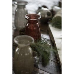 Ib Laursen Hyacintvase pebbled glas coral almond